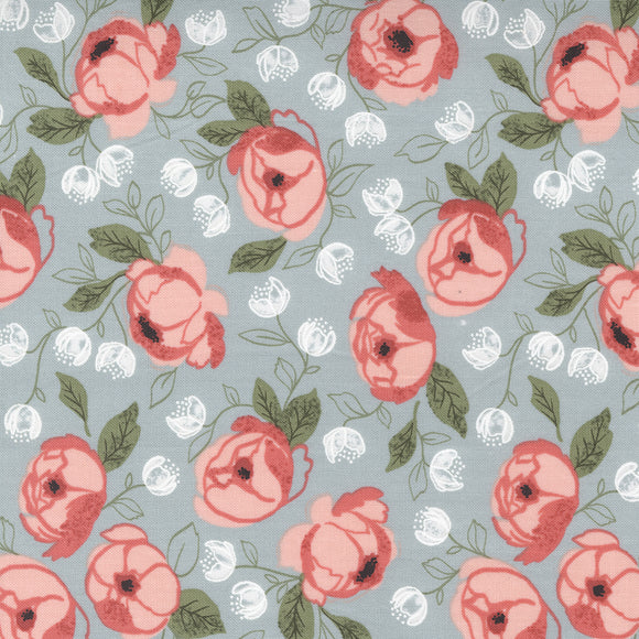 5170 15 SMOKEY BLUE - COUNTRY ROSE/by Lella Boutique for Moda Fabrics