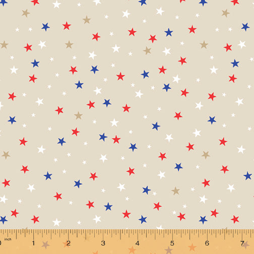 52588-1 TAN-STARS/WE THE PEOPLE/by Whistler Studios for WINDHAM FABRICS