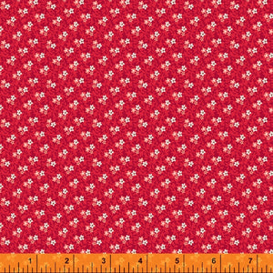52951-5 - RED PICKED DAISIES/HUDSON by Whistler Studios for WINDHAM FABRICS