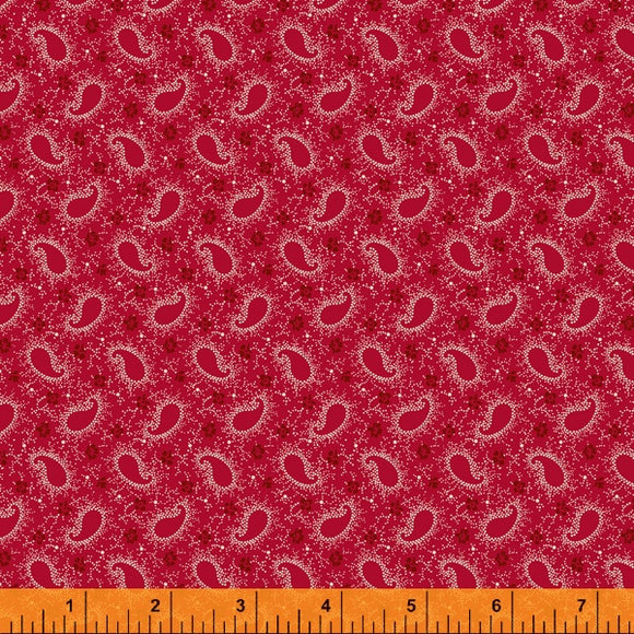 52952-5 - RED STIPPLE PAISLEY/HUDSON by Whistler Studios for WINDHAM FABRICS