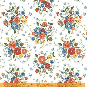 53008-2 WHITE - FORGET ME NOT by Allison Harris for Windham Fabrics