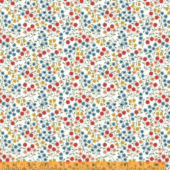 53011-2 WHITE - FORGET ME NOT by Allison Harris for Windham Fabrics