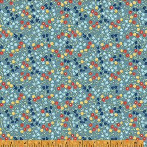 53011-8 SLATE - FORGET ME NOT by Allison Harris for Windham Fabrics