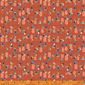 53013-11 RED - FORGET ME NOT by Allison Harris for Windham Fabrics