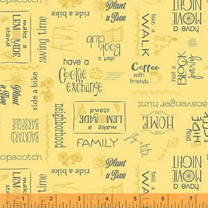 53160-2 PALE YELLOW - BE MY NEIGHBOR by Terri Degenkolb for Windham Fabrics