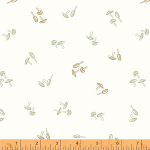 53172-2 MUSHROOMS - IVORY - LITTLE WHISPERS by Whistler Studios for Windham Fabrics