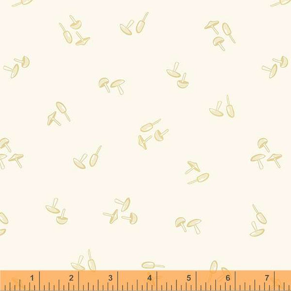 53172-3 MUSHROOMS - PARCHMENT - LITTLE WHISPERS by Whistler Studios for Windham Fabrics