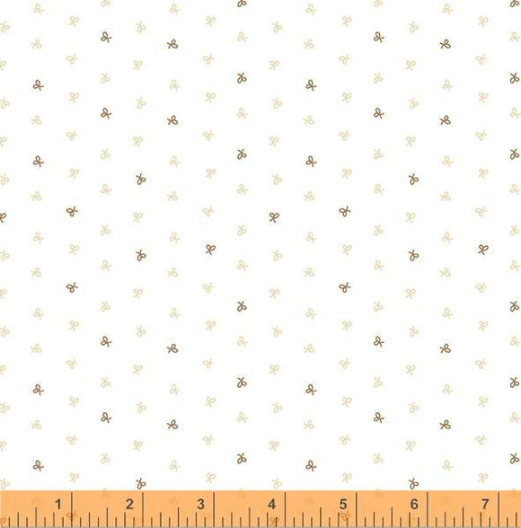 53176-1 BOWS - WHITE - LITTLE WHISPERS by Whistler Studios for Windham Fabrics