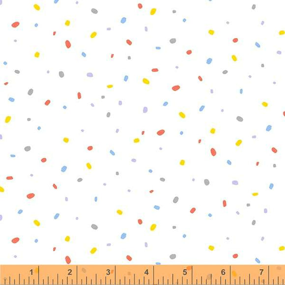 53180-1  CONFETTI WHITE - LITTLE WHISPERS by Whistler Studios for Windham Fabrics