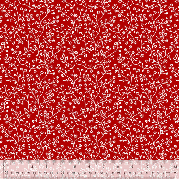 53480-5 RED QUILTING COTTON - ON THE VINE - SABRINA by Whistler Studios for Windham Fabrics