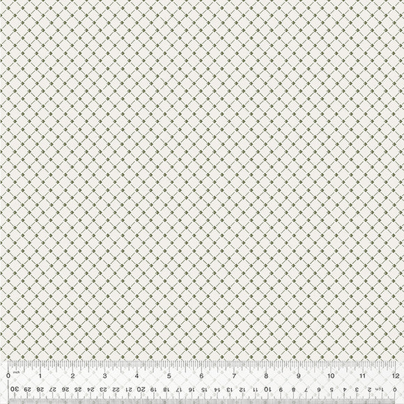 53481-1 IVORY QUILTING COTTON - GARDEN FENCE - SABRINA by Whistler Studios for Windham Fabrics