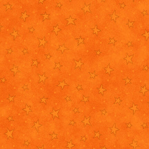Q-8294-36 TANGERINE - 100% COTTON - STARRY BASICS by Leanne Anderson of The Whole Country Caboodle for Henry Glass & Co. Inc.