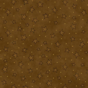 Q-8294-38 BROWN - 100% COTTON - STARRY BASICS by Leanne Anderson of The Whole Country Caboodle for Henry Glass & Co. Inc.