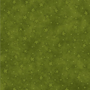 Q-8294-66 GREEN - 100% COTTON - STARRY BASICS by Leanne Anderson of The Whole Country Caboodle for Henry Glass & Co. Inc.