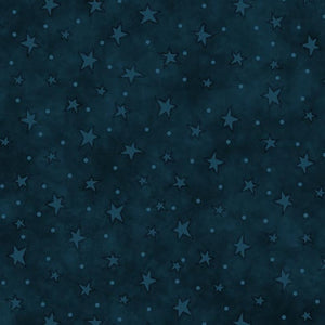 Q-8294-77 INDIGO - 100% COTTON - STARRY BASICS by Leanne Anderson of The Whole Country Caboodle for Henry Glass & Co. Inc.