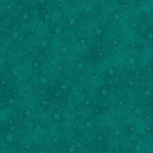Q-8294-78 NEW TEAL - 100% COTTON - STARRY BASICS by Leanne Anderson of The Whole Country Caboodle for Henry Glass & Co. Inc.
