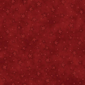 Q-8294-88 RED - 100% COTTON - STARRY BASICS by Leanne Anderson of The Whole Country Caboodle for Henry Glass & Co. Inc.
