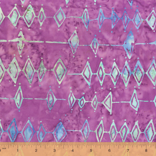9046Q-2 ARGYLE/MIMOSA FEATHER BATIK/HERE:THERE/by Marcia Derse for ANTHOLOGY FABRICS