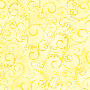 9705W 33 Swirling Splendor Light Yellow 108" Wide by Kanvas Studio for Benartex