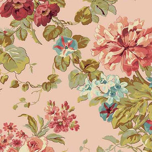 A-521-E BLUSH  ROSE GARDEN - PRIMROSE by Edyta Sitar of Laundry Basket Quilts for Andover Fabrics