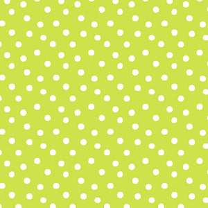 A9629G GREEN-SCATTERED DOTS/SUNFLOWERS AND HONEY by Kim Schaefer for ANDOVER FABRICS