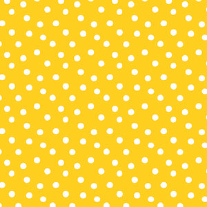 A9629Y SUNSHINE-SCATTERED DOTS/SUNFLOWERS AND HONEY by Kim Schaefer for ANDOVER FABRICS
