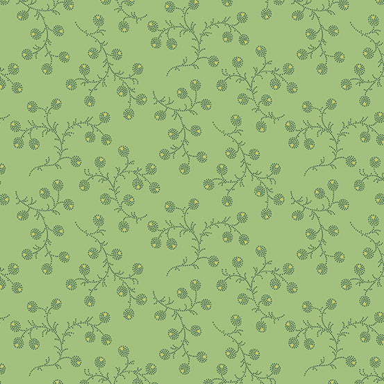 A-9825-G SPANISH MOSS-BERRIES/TRINKETS 21/by Kathy Hall for Andover Fabrics