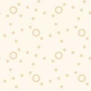 AC15187-W WHITE DOTS & CIRCLES/APPLE CIDER by P&B TEXTILES COLLECTION IN FLORAL