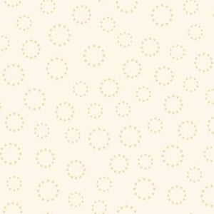 AC15188-W WHITE DOTTED CIRCLES/APPLE CIDER by P&B TEXTILES COLLECTION IN FLORAL