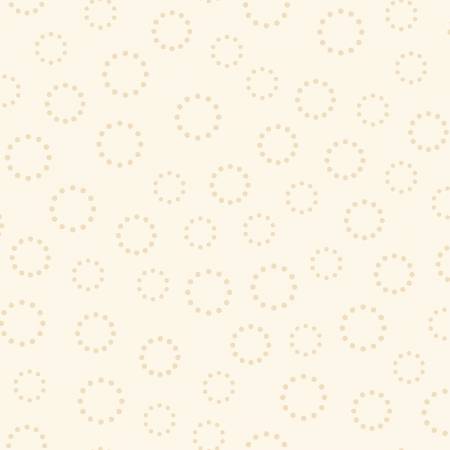 AC15188-W WHITE DOTTED CIRCLES/APPLE CIDER by P&B TEXTILES COLLECTION IN FLORAL