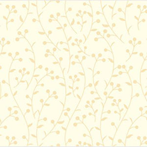 APPL167-W WHITE BERRY BRANCH/APPLE CIDER by P&B TEXTILES COLLECTION IN FLORAL