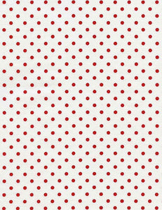 CD1820 - CHEERY - WHITE w/ RED DOTS - 100% COTTON - DOTS by Timeless Treasures