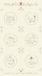 R560711D-CREAM-PANEL-WORDS OF WISDOM/by Tracy Souza for MARCUS FABRICS