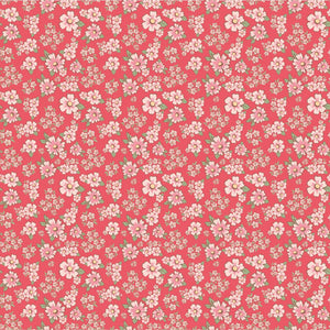 DP20413 Mini Fleurs Red/Dots & Posies by Poppie Cotton