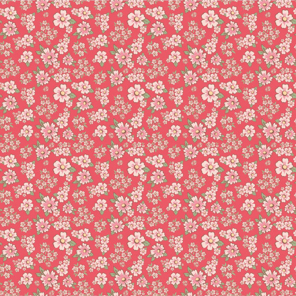 DP20413 Mini Fleurs Red/Dots & Posies by Poppie Cotton